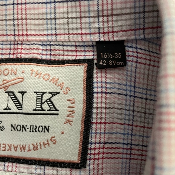 Thomas Pink Traveller Classic Fit Men's Button-Down Shirt. Size 16 1/2 - 35 - Picture 9 of 11